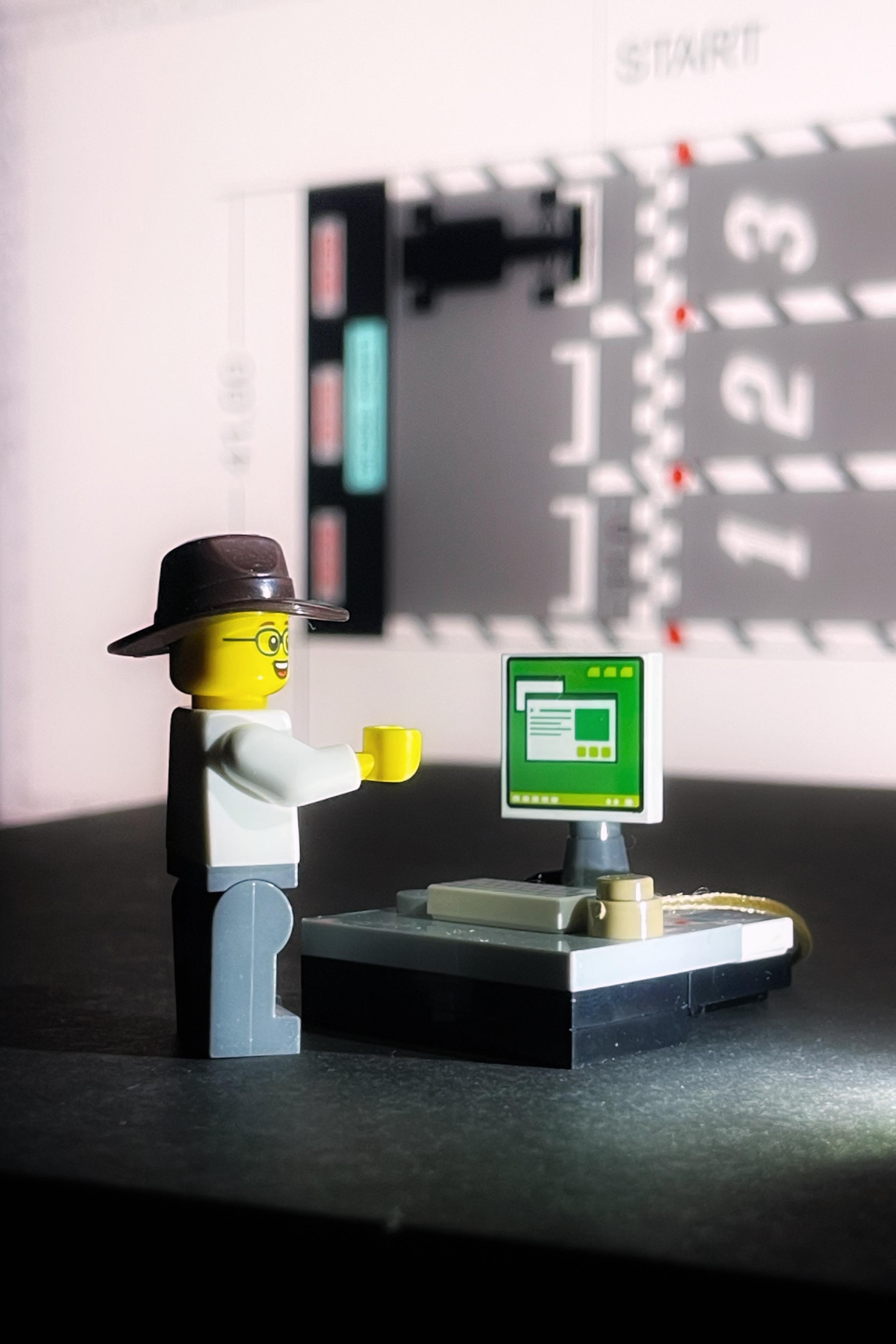 LEGO® programmer at computer